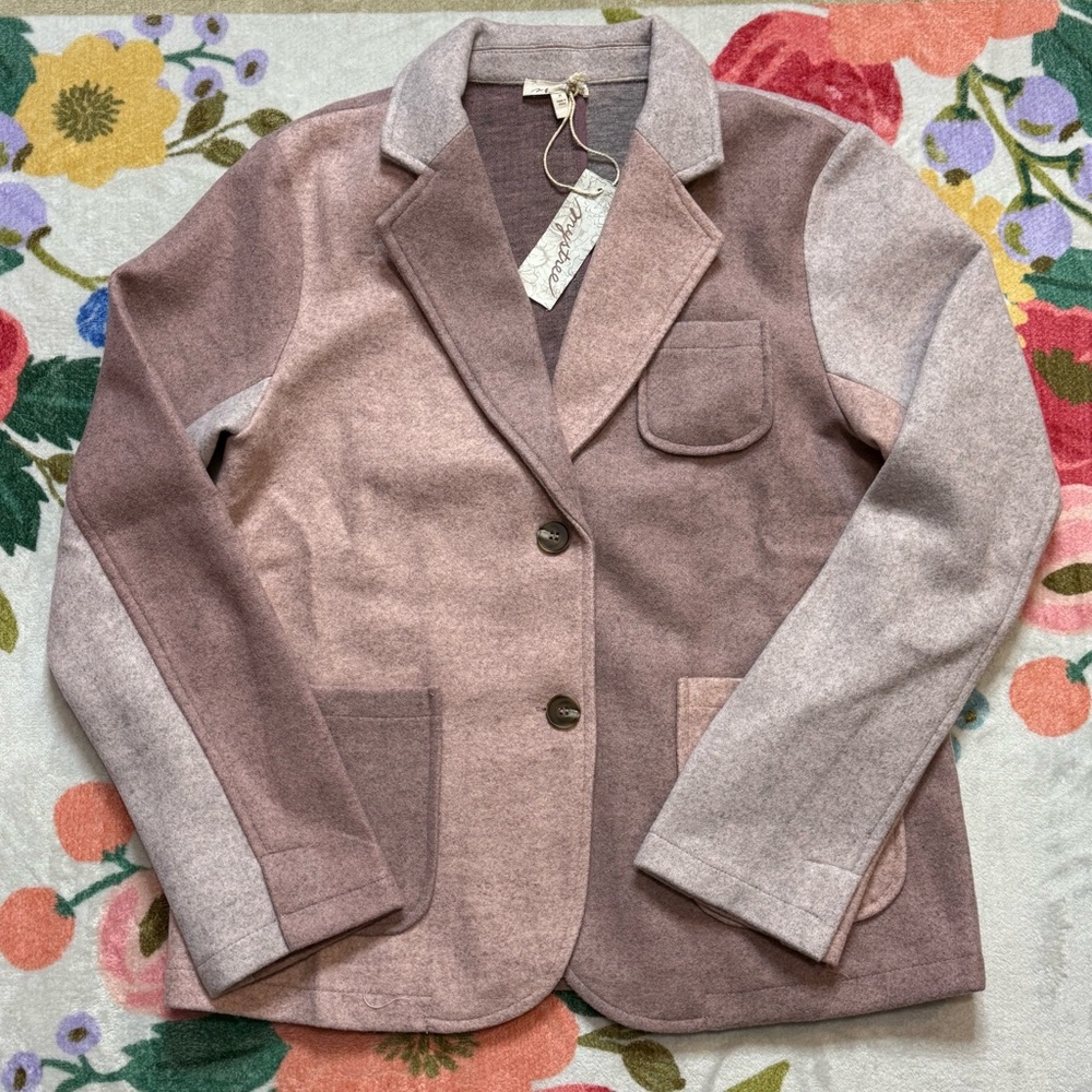 Mystree Women's Colorblock Wool-like Blazer